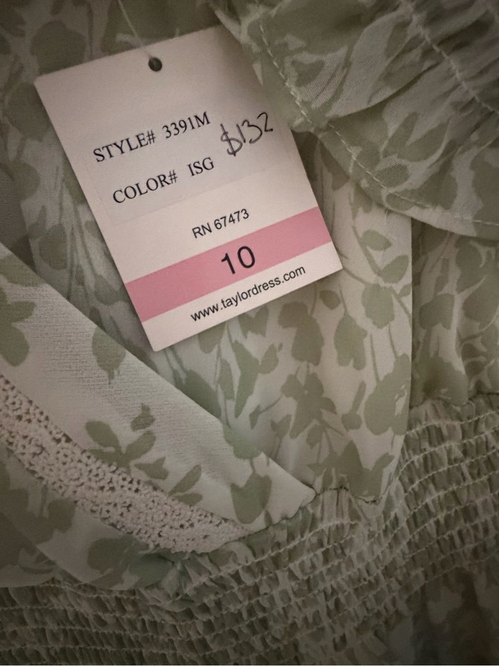 Taylor Sage Floral V-Neck Dress - Picture 3 of 7